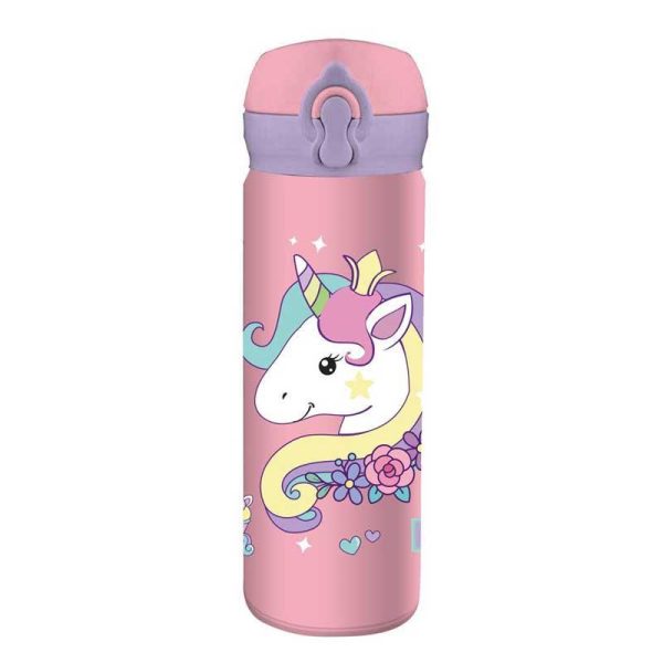 MUST Unicorn - Παιδικό Παγούρι Θερμός Ανοξείδωτο Με Καλάμακι 500ml