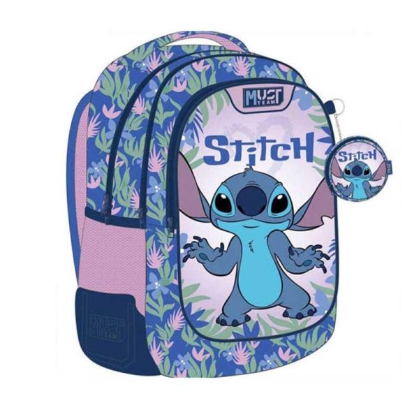 MUST Team Disney Stitch - Σχολική Τσάντα Πλάτης Δημοτικού