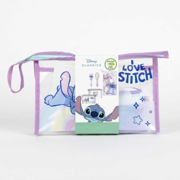 Cerda Disney Stitch - Διάφανο Νεσεσέρ με Πετσέτα & Βούρτσα Μαλλιών